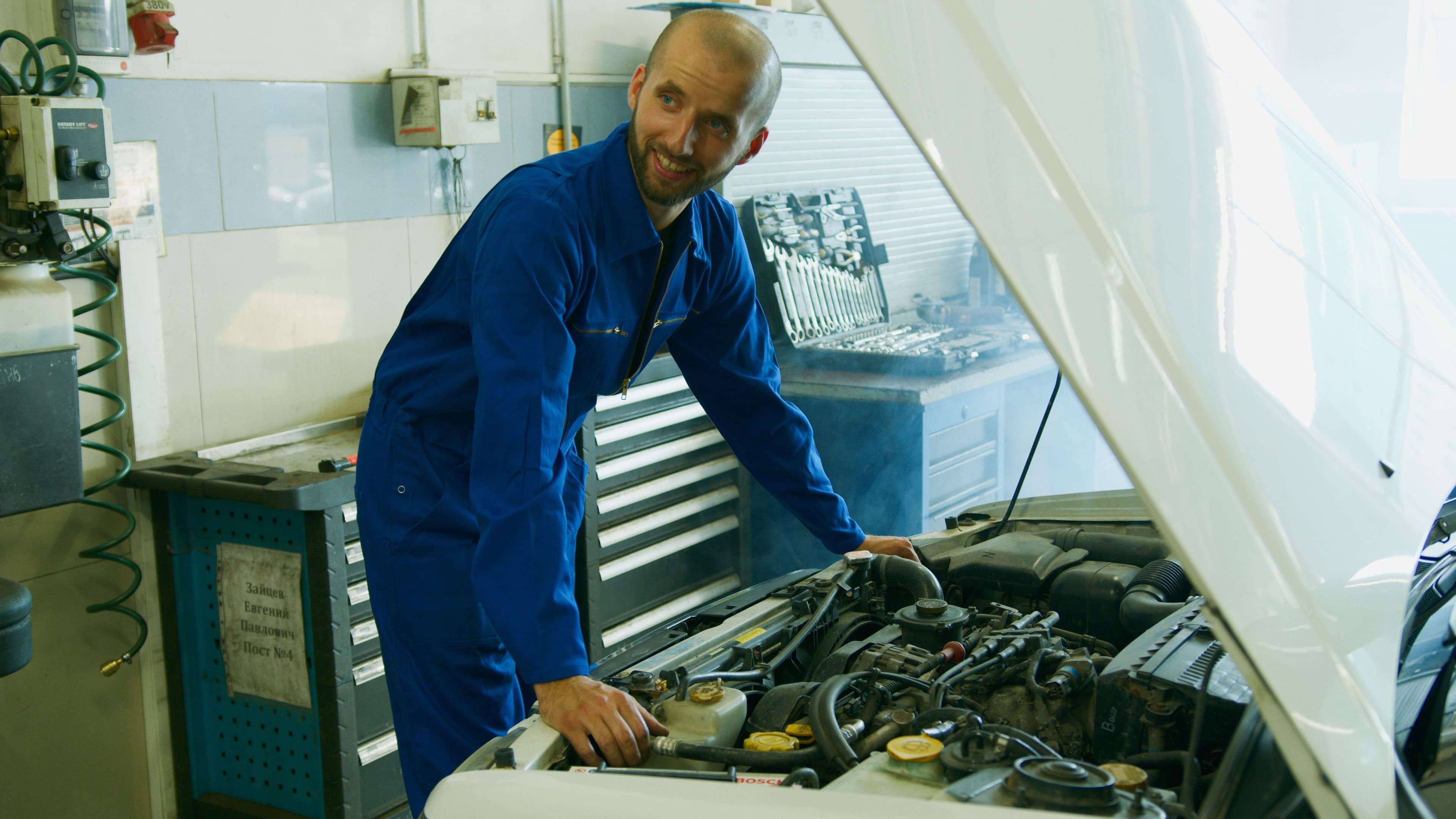ABC Auto Repair owner in the repair shop